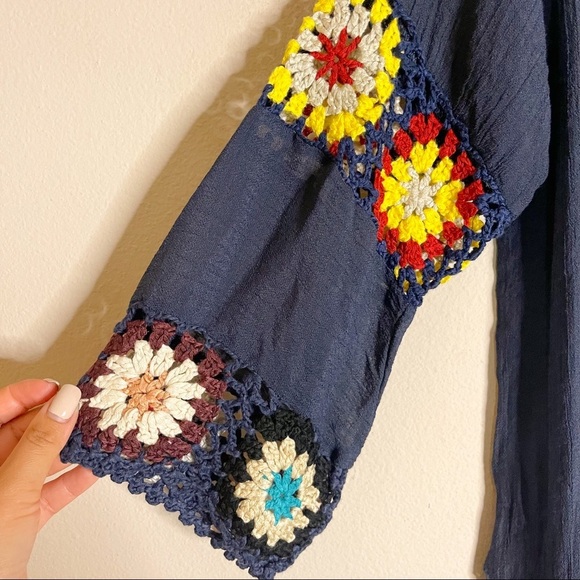 MOMO New York | Boho Crochet Tassel Fringe Swim Cover Dress One Size - Picture 5 of 6